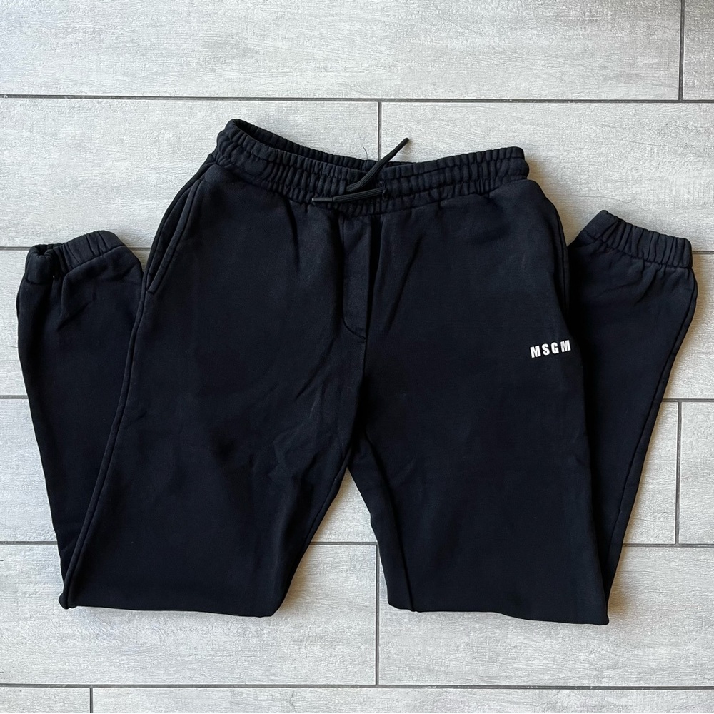 MSGM Kids Logo Print Cotton Track jogger‎ Sweatpant 10Y Streetwear School Casual